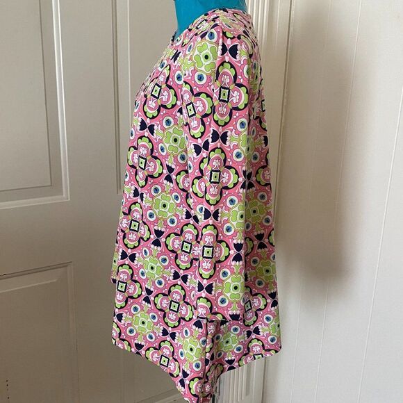 Ruby Rd. Petite Boho Sharks Bite Womens Top Size PL - Picture 5 of 7